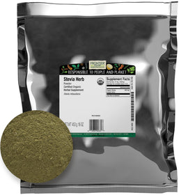 Frontier Co-op Stevia Powder bulk pack front view for kitchen ease.