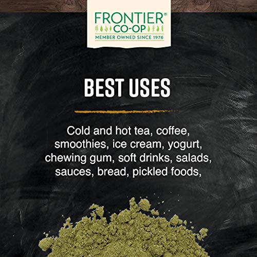 Frontier Co-op Stevia Powder in coffee cup enhances flavor.