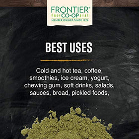 Frontier Co-op Stevia Powder in coffee cup enhances flavor.