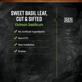 Frontier Co-op Sweet Basil leaf, cut and sifted, easy to measure