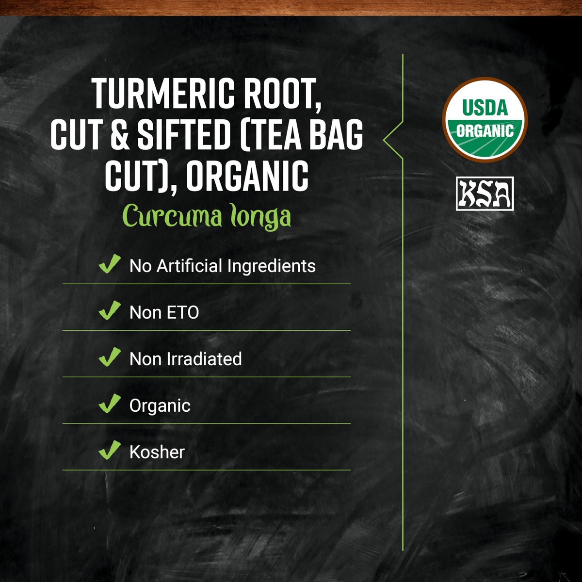 Frontier Co-op Turmeric Root cut and sifted for bold, pungent flavor in mustards.