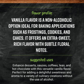 Frontier Co-op vanilla flavoring pour showcasing versatile non-alcoholic sweetness for coffee