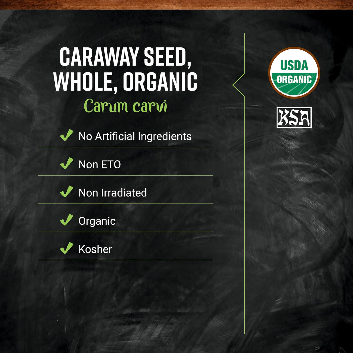 Frontier Co-op warm-earthy caraway seeds in jar provide rich aroma.