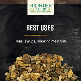 Kosher-certified Frontier Co-op Wild Cherry Bark packaging banner.