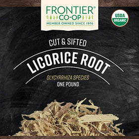 Frontier Co-op licorice root amber cut strands ready to flavor