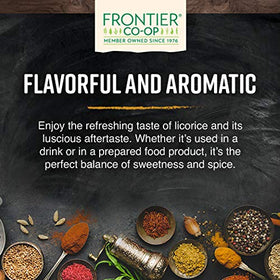 Frontier Co-op licorice root used to flavor tea and beverages