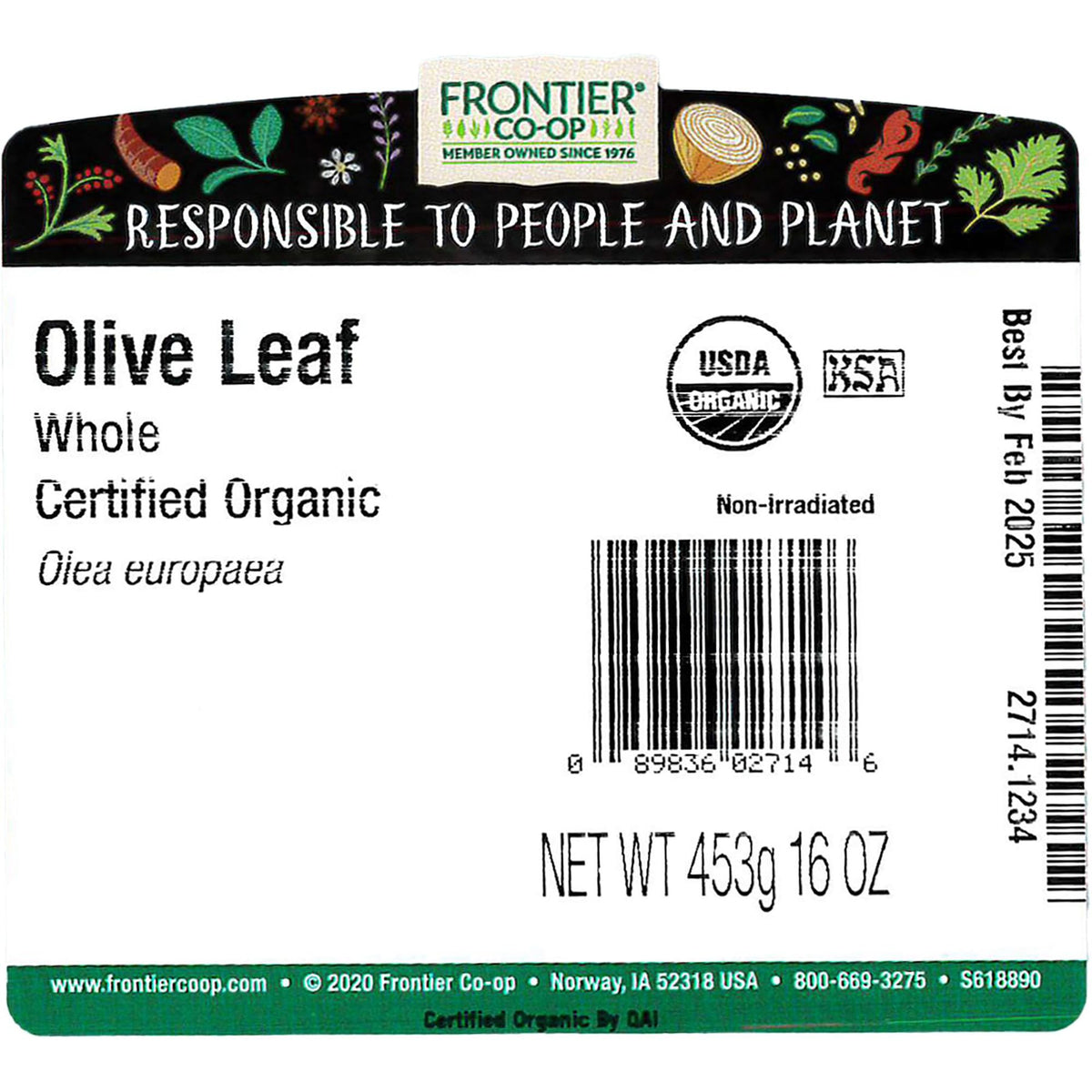 Frontier Co-op olive leaf tea-steep closeup with fragrant aroma for a soothing cup.