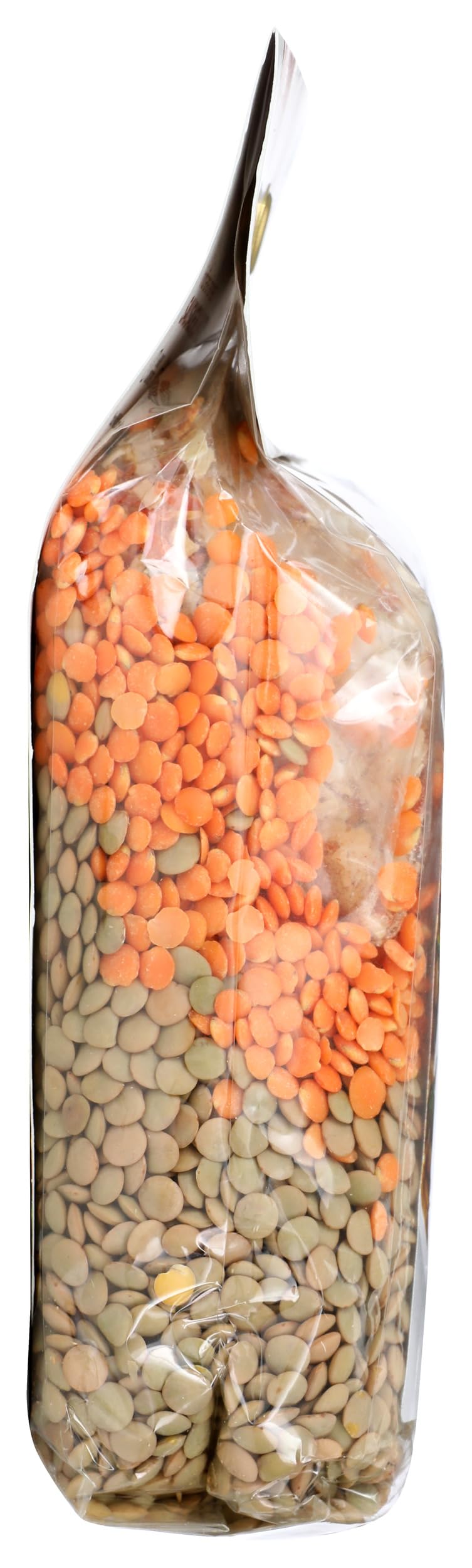 Frontier Soups ingredient spread emphasizes green and red lentils.