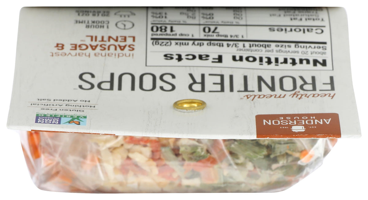 Frontier Soups cooked soup bowl conveys comforting, homemade flavor.