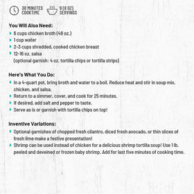 Frontier Soups South of the Border Tortilla Soup simmering, quick hearty meal option