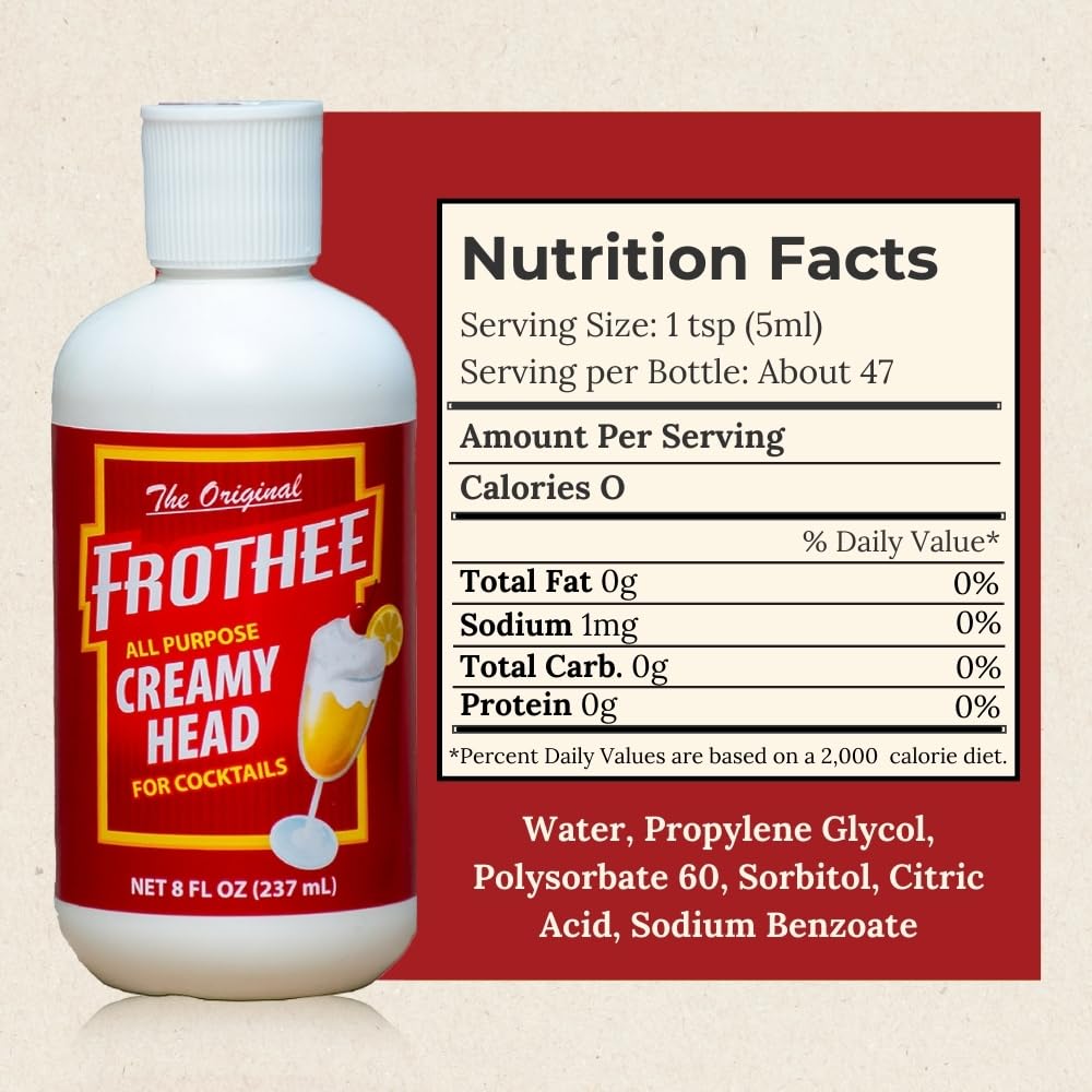 FROTHEE legacy of creamy foam enhances cocktails.
