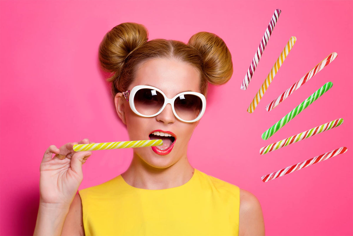 Fruidles 5.5-inch candy sticks – long, sturdy lollipops ideal for gifting.