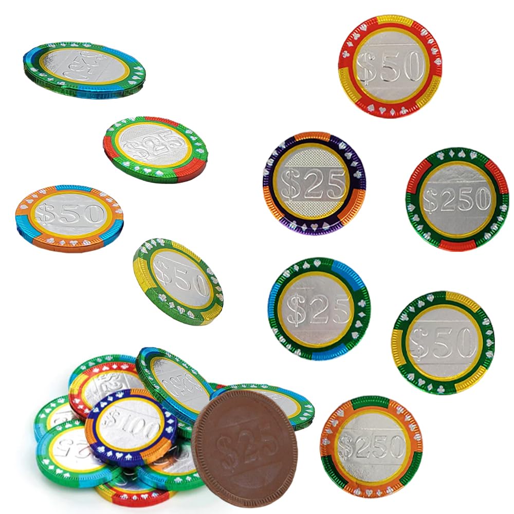 Fruidles belgian-milk-chocolate-coins close-up reveals creamy texture and glossy shine.