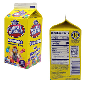 Fruidles bubble gum machine with bright colors appeals to families.