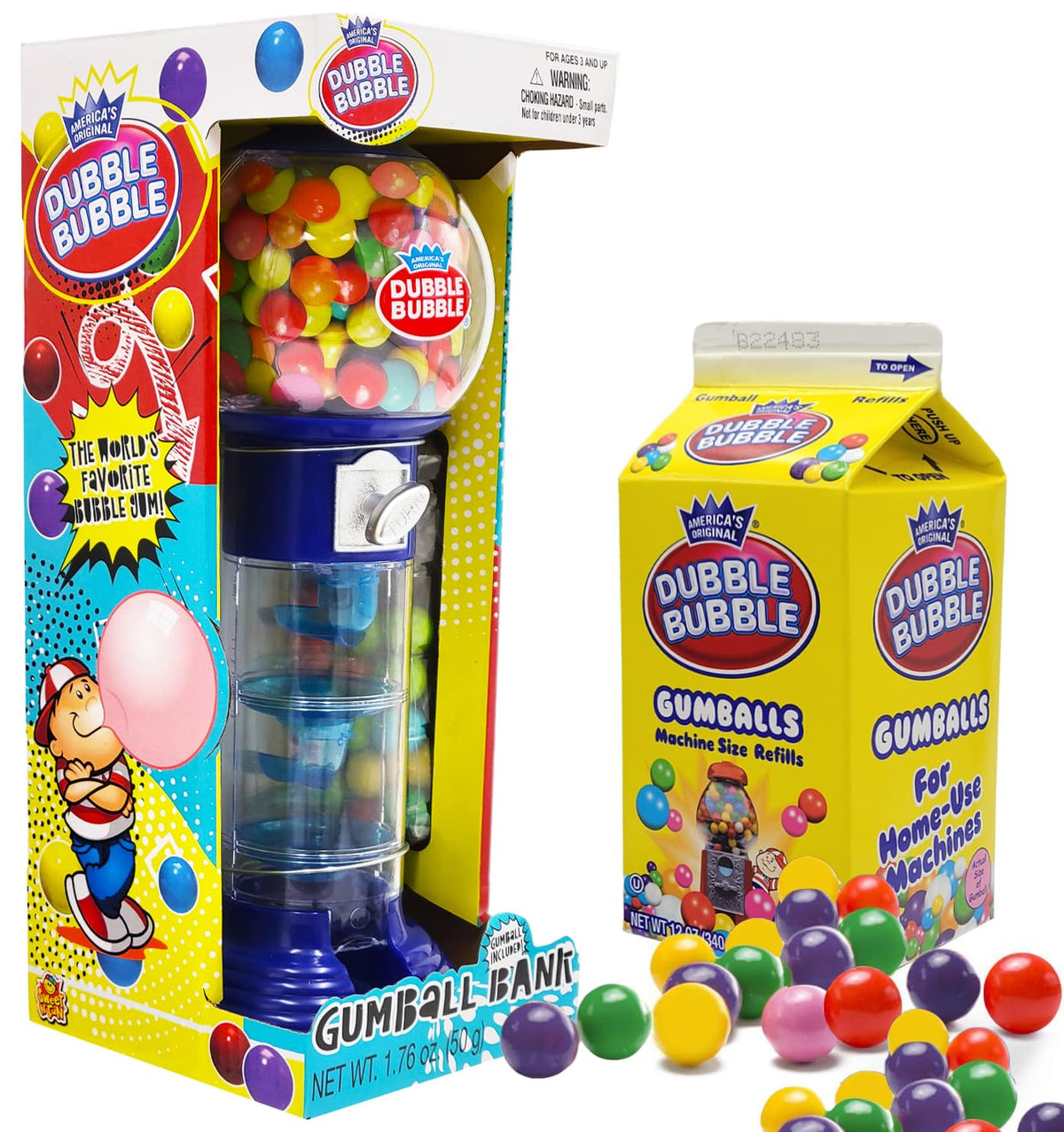 Fruidles bubble gum machine front view for home fun and easy dispensing.