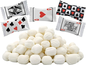 Fruidles Card Games Buttermints 55-count bag on a dessert tray, ready for sharing.