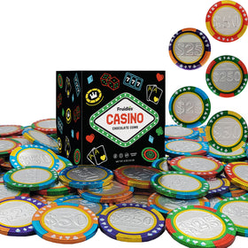 Fruidles casino-chips-half-pound-pack featuring foil-wrapped coins for festive party fun.