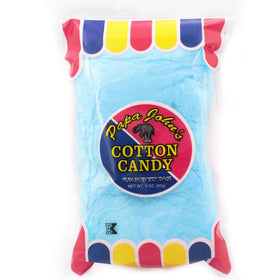 Close-up of fluffy blue and pink cotton candy by Fruidles
