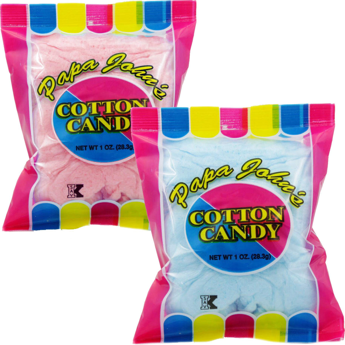Fruidles cotton candy blue and pink flavors as kid-friendly party favors.