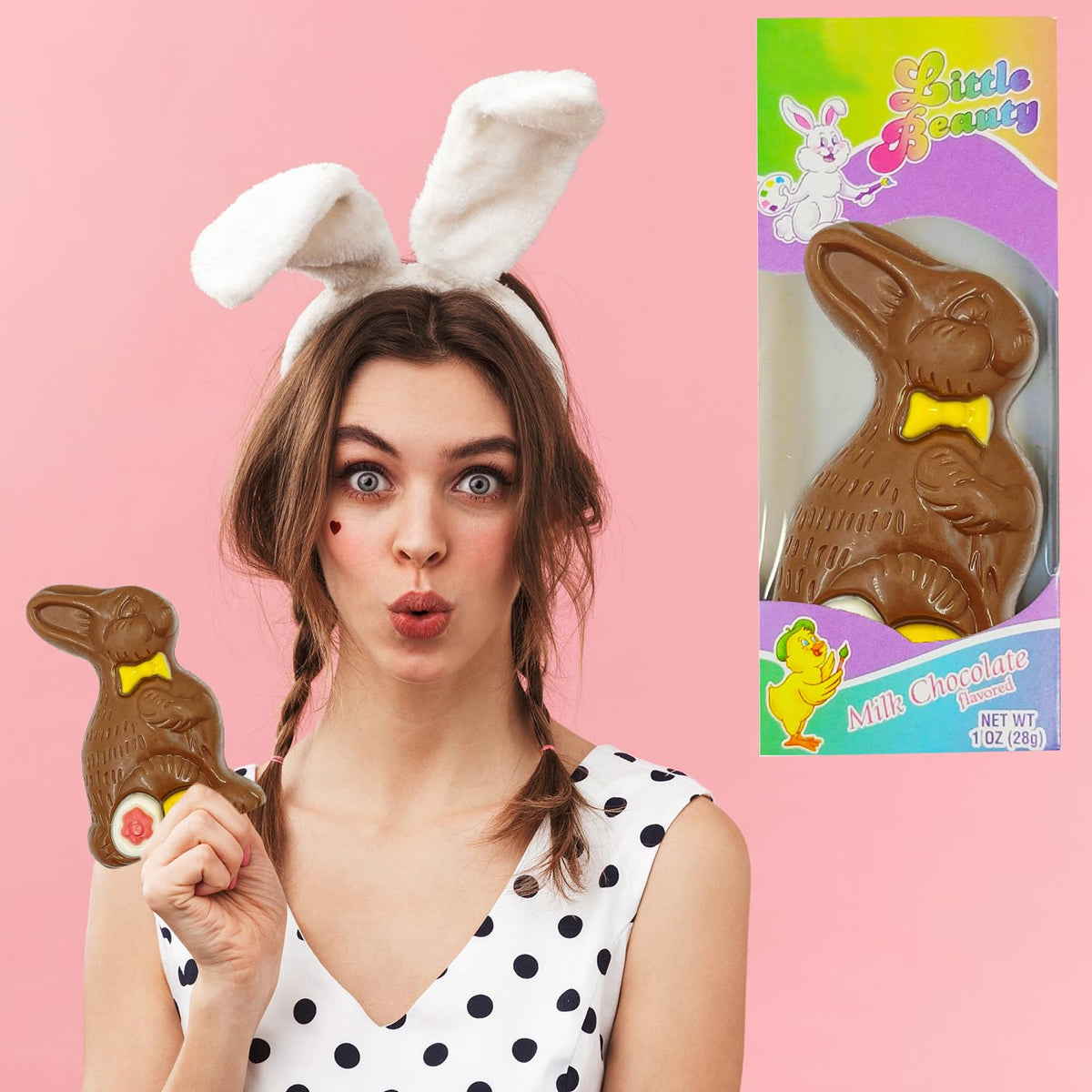 Fruidles decorated Easter bunny with Easter egg design enhances party ambiance