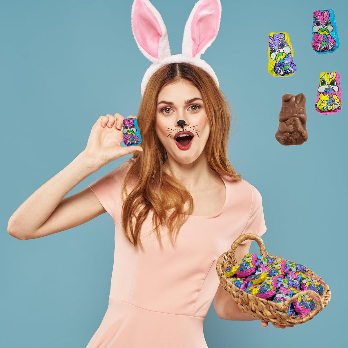 Fruidles Easter Bunnies 1-pound pack suited for candy buffets.