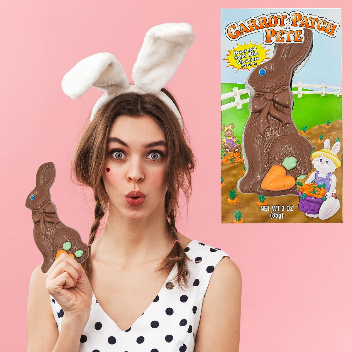 Fruidles Easter Bunny carrot-design packaging for festive display