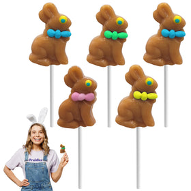 Fruidles Easter Bunny Lollipops display colorful gift-ready treats for Easter baskets.