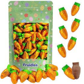 Fruidles Easter milk chocolate carrots in a box with orange foils for gifting