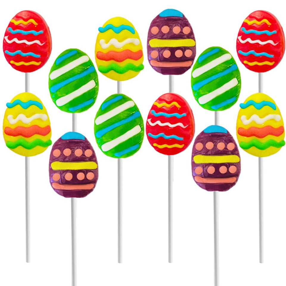 Fruidles Easter Egg Lollipops in mixed fruit flavors, ideal for Easter baskets