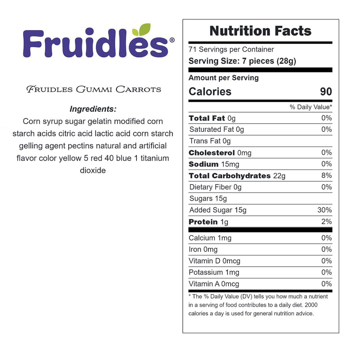 Fruidles Easter Gummi Carrots bulk 1lb bag for gatherings