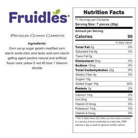 Fruidles Easter Gummi Carrots bulk 1lb bag for gatherings