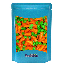 Fruidles Easter Gummi Carrots close-up texture shows chewy surface