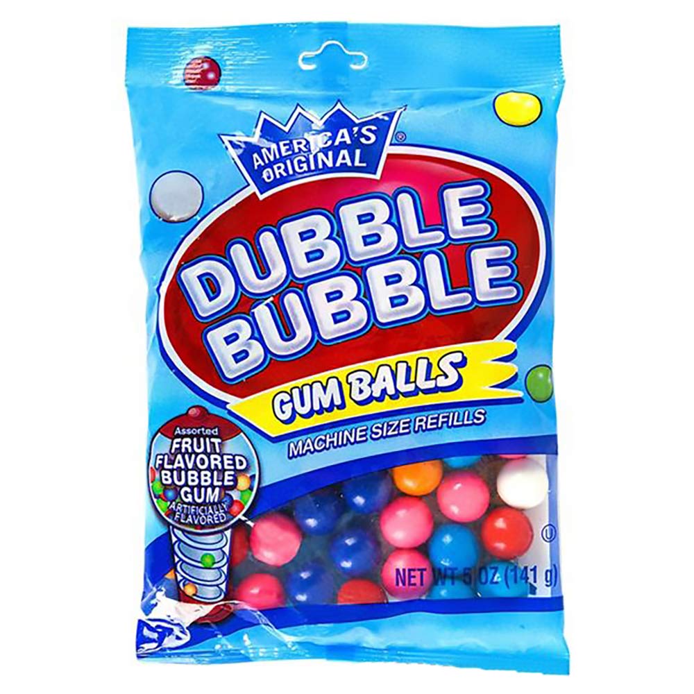 Fruidles gum balls in vibrant colors, machine-size refill display for vending.