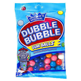 Fruidles gum balls in vibrant colors, machine-size refill display for vending.