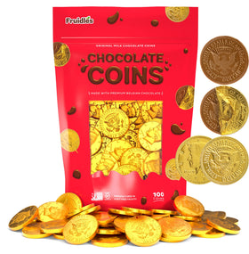 Fruidles Gold Half-Dollar Foil-Wrap Closeup highlights premium finish and party-ready appeal.