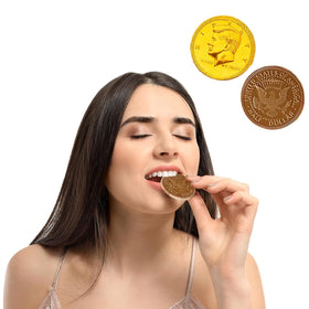 Fruidles coins on a gift stand suggest sophisticated gifting possibilities.