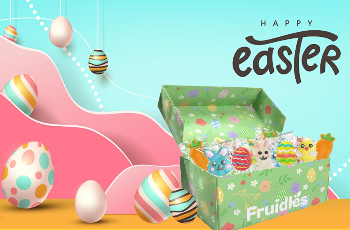 Fruidles Happy Easter vegan fat-free lollipops offer guilt-free snacking