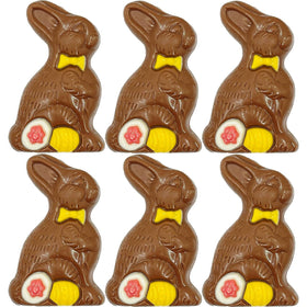 Fruidles milk chocolate Easter bunny in a 12-pack, ideal for party favors.