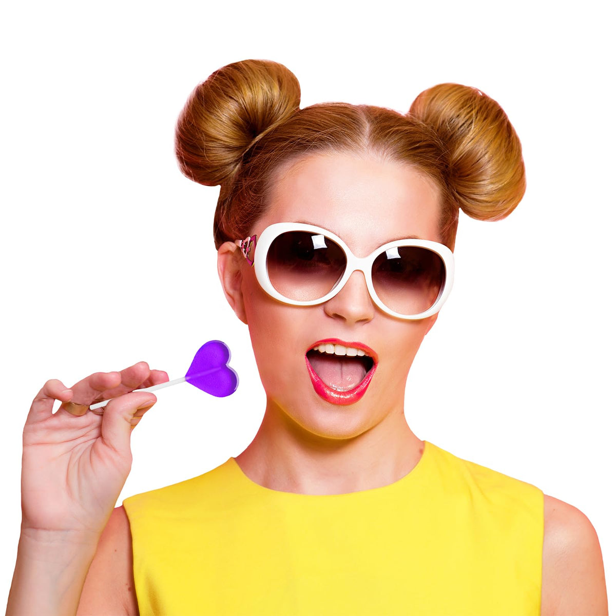 Fruidles mini heart-lollipops assorted flavors, perfect for classroom treats.