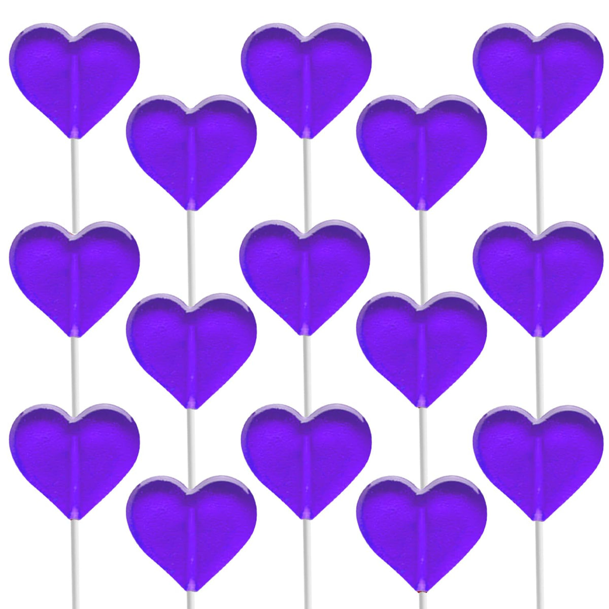 Fruidles mini heart-lollipops in grape packaging, ideal for party favors and gifting.