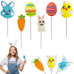 Fruidles orange carrot design lollipops brighten Easter tables