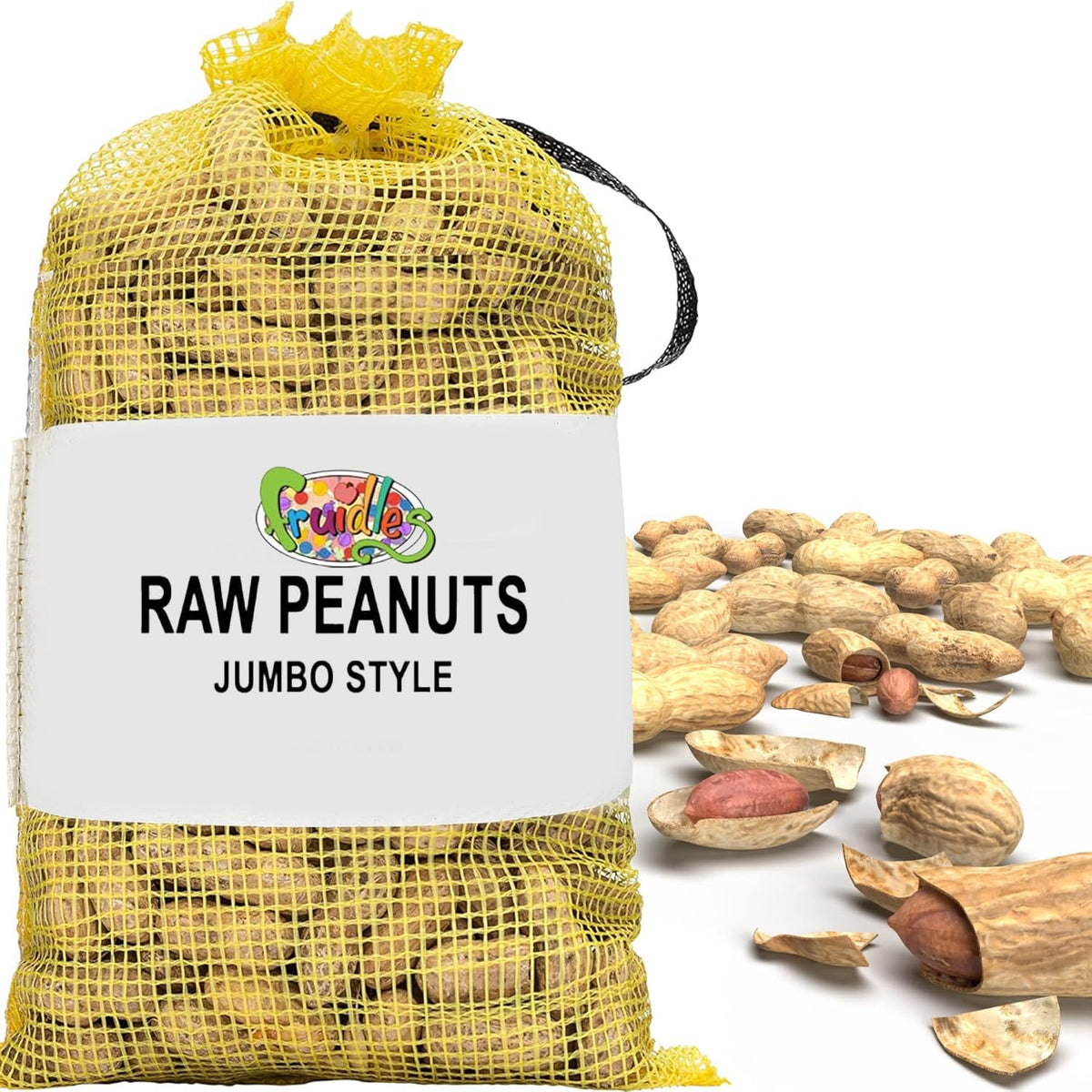 Fruidles raw peanuts in shell, USA-grown, ready for boiling.