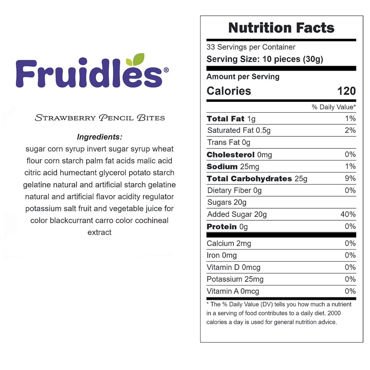 Fruidles Strawberry Pencil Bites close-up, creamy center and chewy texture.