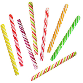 Fruidles Swirl candy cane sticks – vibrant, party-ready decorations and treats.