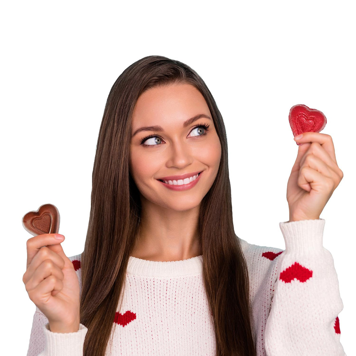 Fruidles red-foil wrapped heart chocolate, ideal office celebration or classroom reward