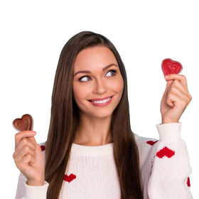 Fruidles red-foil wrapped heart chocolate, ideal office celebration or classroom reward