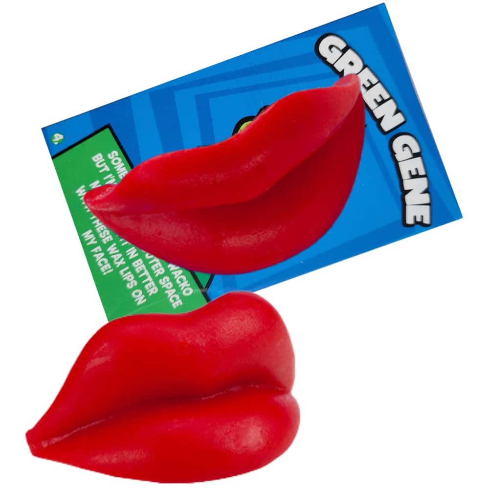 Fruidles cherry-flavored wax lips—fun chewable treat for sharing.