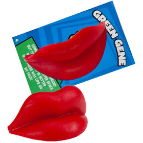 Fruidles cherry-flavored wax lips—fun chewable treat for sharing.