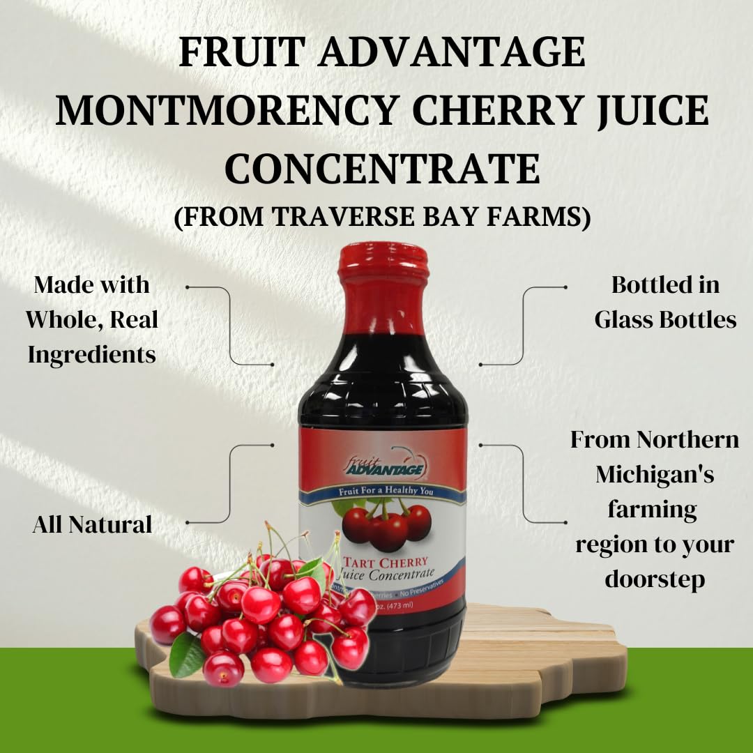 Fruit Advantage Traverse Bay Farms label closeup communicates heritage and gourmet standards.