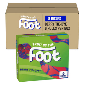 Fruit by the Foot Berry Tie-Dye snack pouch offers colorful lunchbox appeal and vitamin C